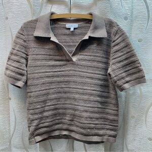 Calvin Klein Jeans Brown V-Neck Sweater
